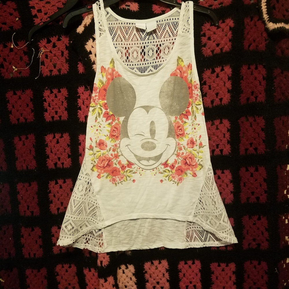 Disney womens mickey mouse tank top size L